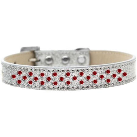 UNCONDITIONAL LOVE Sprinkles Ice Cream Red Crystals Dog CollarSilver Size 18 UN812372